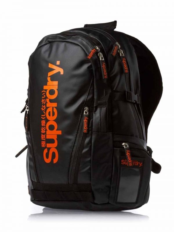 Super dry Classic Tarpaulin Backpack - Black Orange