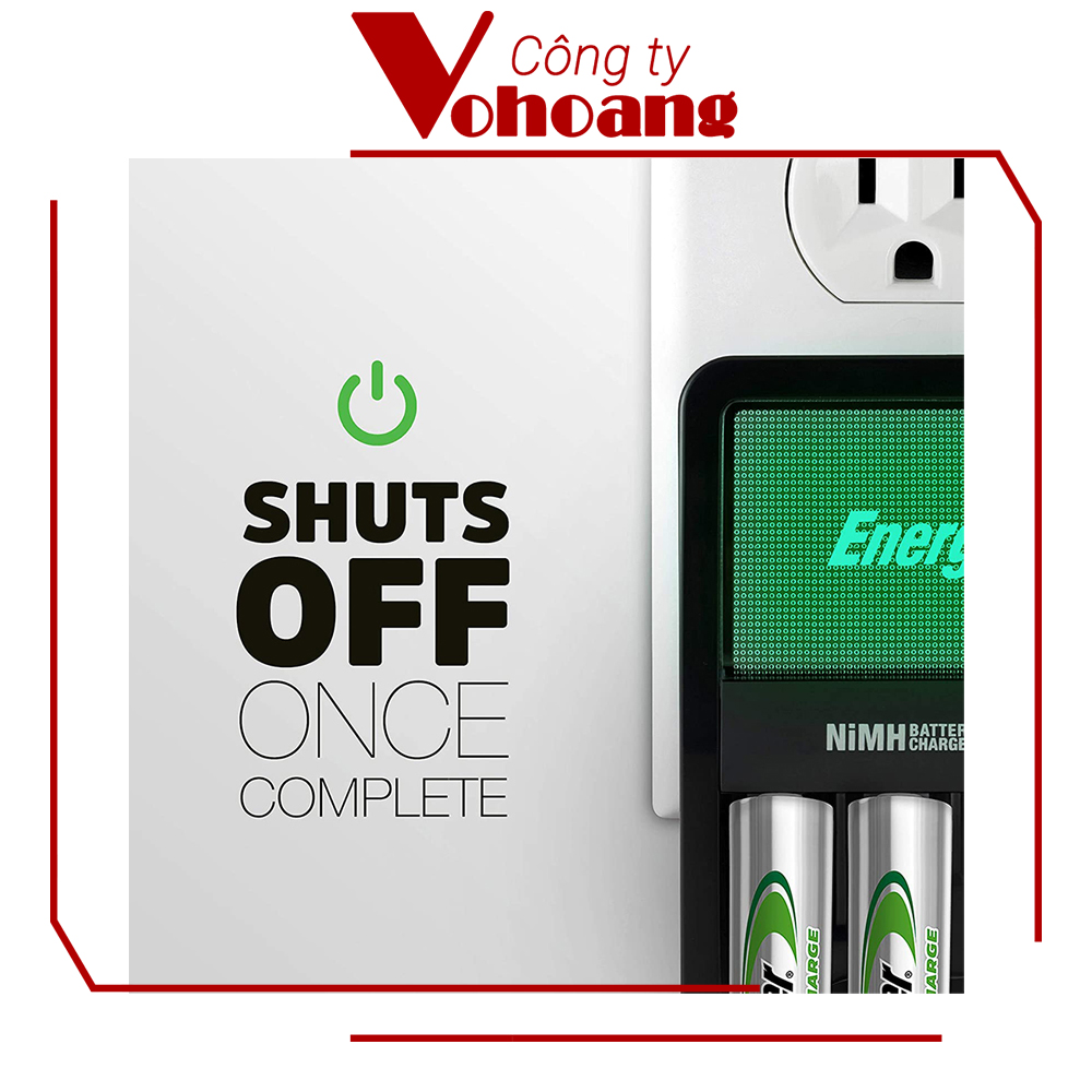 Bộ sạc pin AA/AAA Energizer recharge có đèn báo, tự động ngắt sạc Energizer Maxi