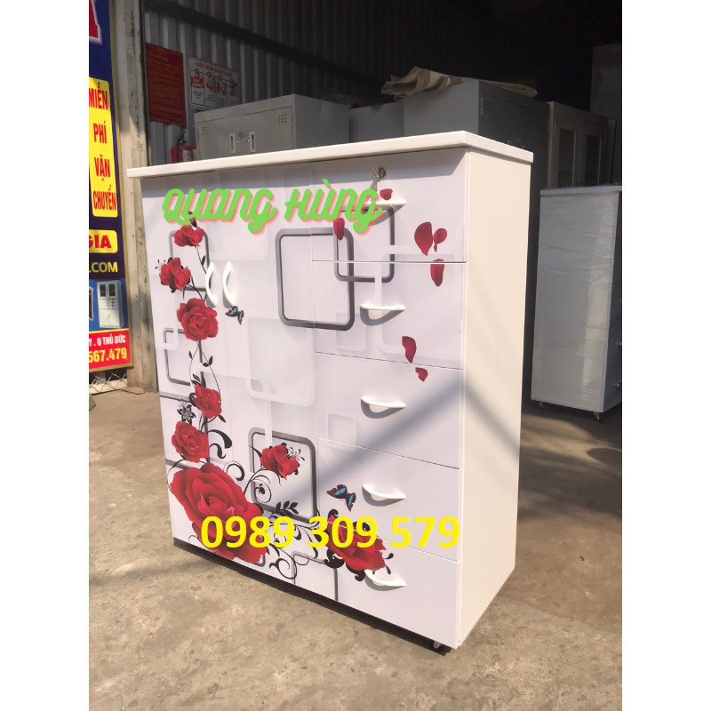 Tủ nhựa đài loan 2 cánh 5 hộc in 3d cao cấp hcm