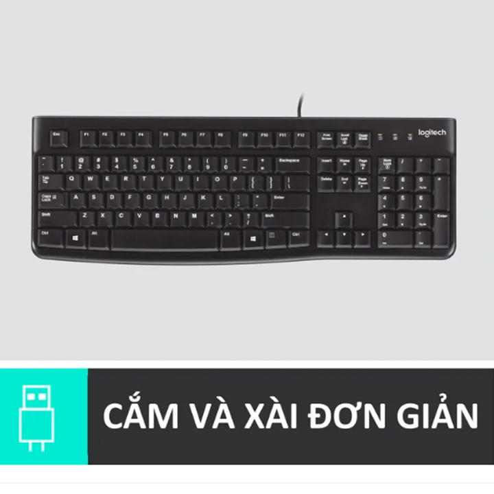 Bàn Phím Có Dây Logitech K120 BỀN BỈ VÀ CHỐNG NƯỚC \ Limeide K15