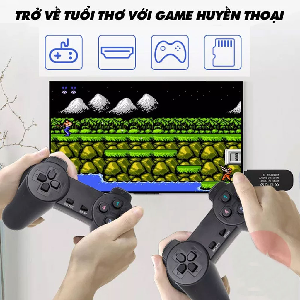 Máy chơi game cầm tay 4 nút HDMI - Tùy chọn tay cầm kèm theo, 821 Trò Chơi Thần Thánh, Kết Nối Tivi Hỗ Trợ Cho 2 Người Chơi, Phù Hợp Cho Trẻ Em, Thiết Kế Nhỏ Gọn Tiện Lợi || Máy Chơi Gamer Mini