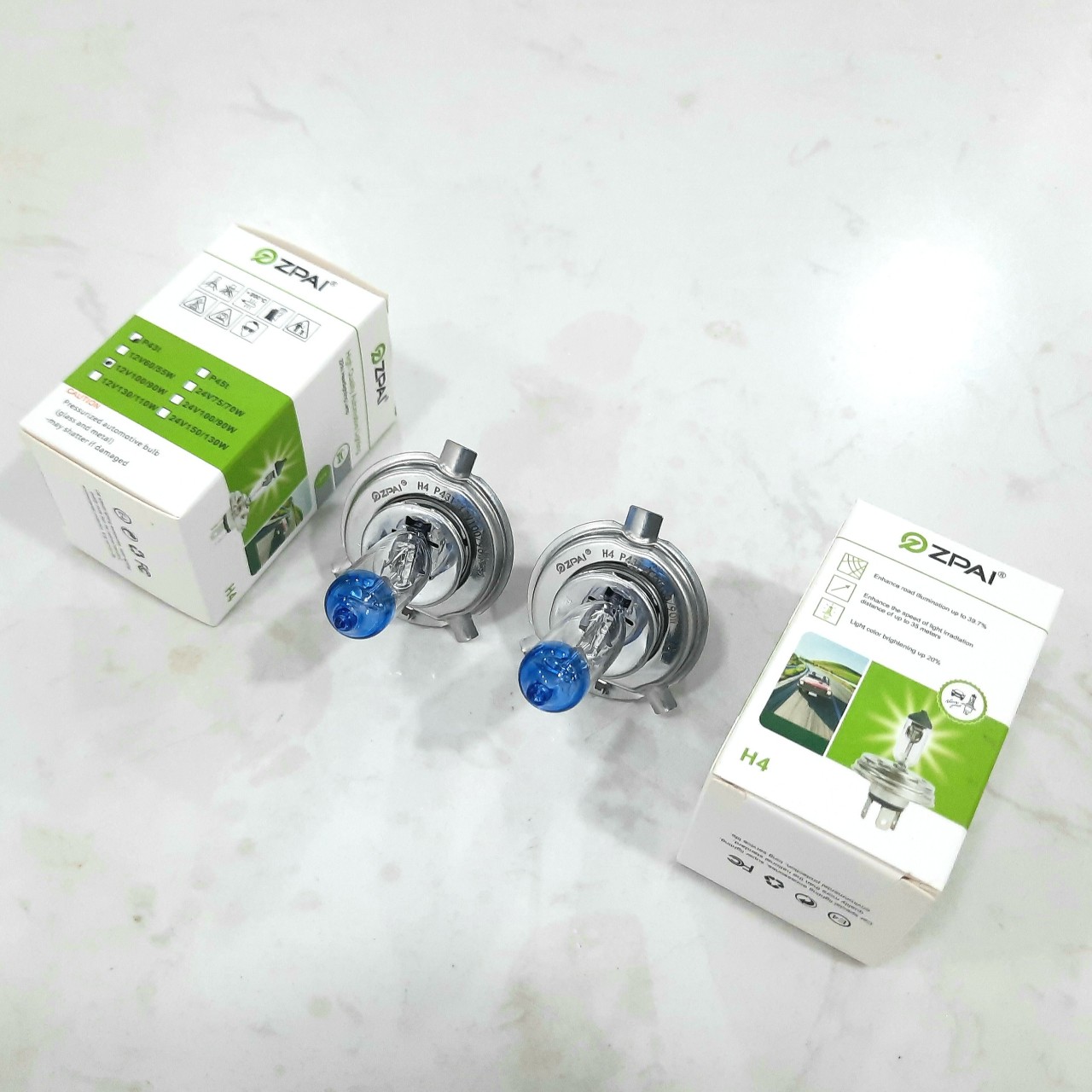 [HCM][combo 2 bóng đèn H4] ZPAI H4 P43t 12V100/90W