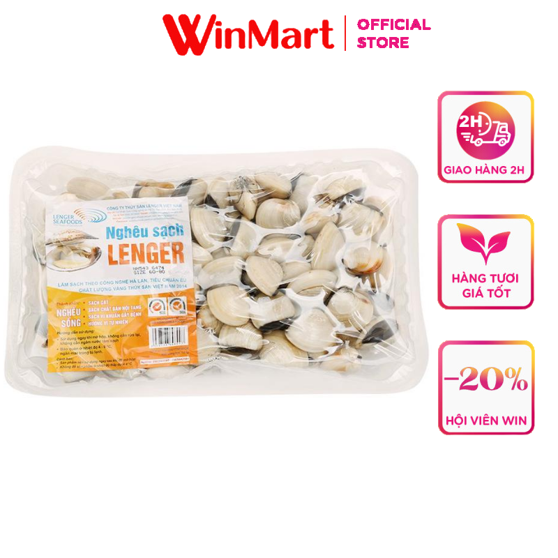 [Siêu thị WinMart] - LENGER Ngao (nghêu) sạch hộp 600g
