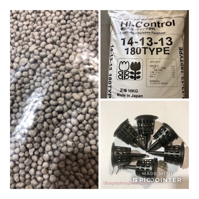 COMBO- 200gr PHÂN CHÌ NHẬT(14-13-13+TE) + 30 RỌ ĐỰNG PHÂN TAN CHẬM