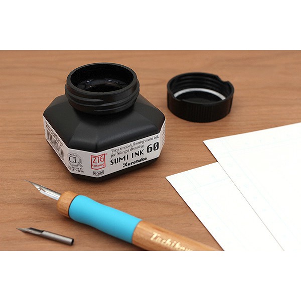 Mực Kuretake Sumi/Black màu đen 60ml.