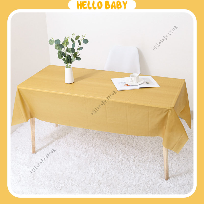 Khăn trải bàn trơn nilon 1 màu trang trí sinh nhật - tiệc - party - Hello Baby