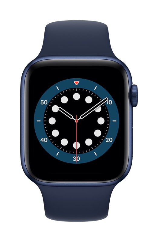 [NEW] Đồng hồ thông minh Apple Watch Series 6 44mm (GPS) Vỏ Nhôm Xanh Navy, Dây Cao Su Xanh Navy (M00J3VN/A) - Hàng chính hãng, mới 100%