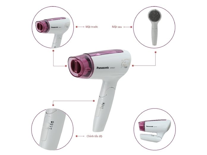 Máy sấy tóc Panasonic PAST-EH-ND21-P645 (Tím+trắng)