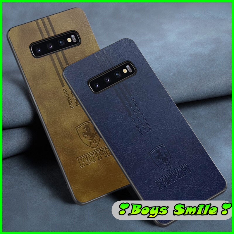Ốp lưng vân da Ferari cho Samsung Note 20 Note 20 ultra Note 8 Note 9 Note 10 Note 10+ S20 FE S21 FE