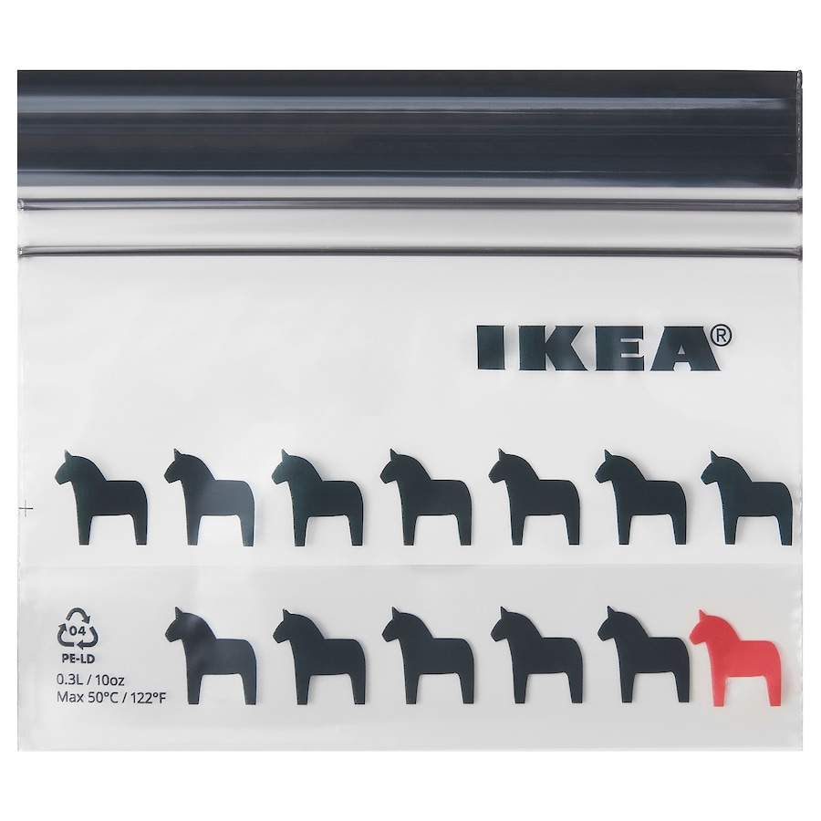 Hộp 25 túi zip lock thực phẩm 1l và 0.3l ikea