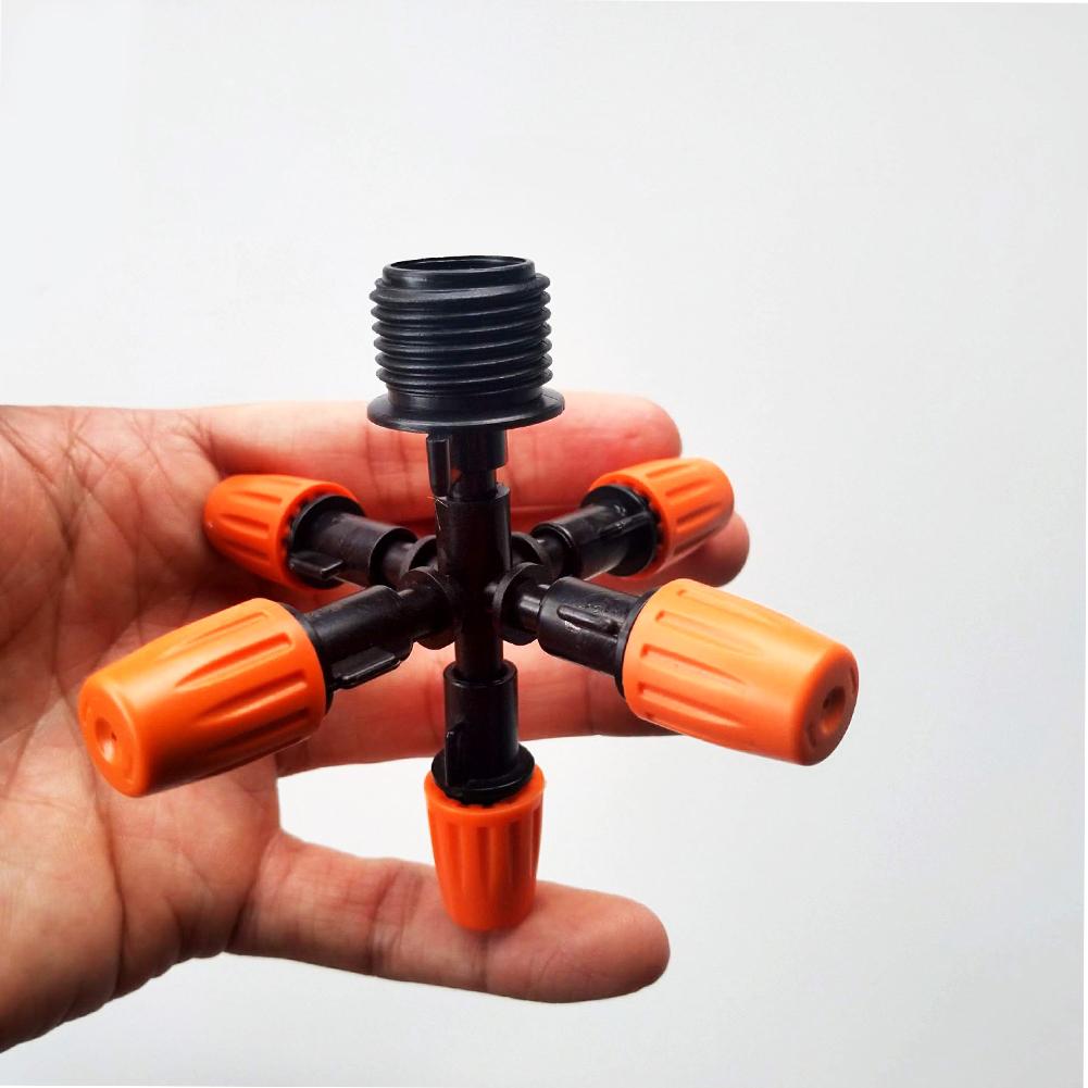 Vòi Phun Sương 5 Đầu Xoay 360 Độ Dùng Tưới Cây Tự Động