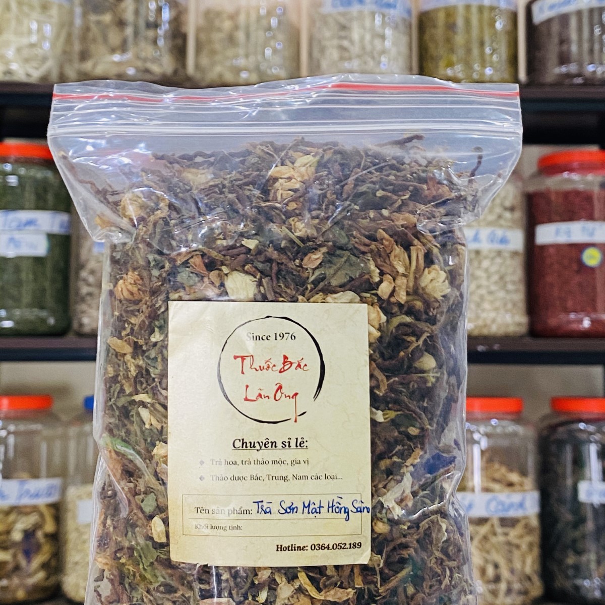 Trà sơn mật hồng sâm SAPA 500g, trà sơn mật nhiều hoa nhài, cỏ ngọt, thơm ngon, vị ngọt tự nhiên