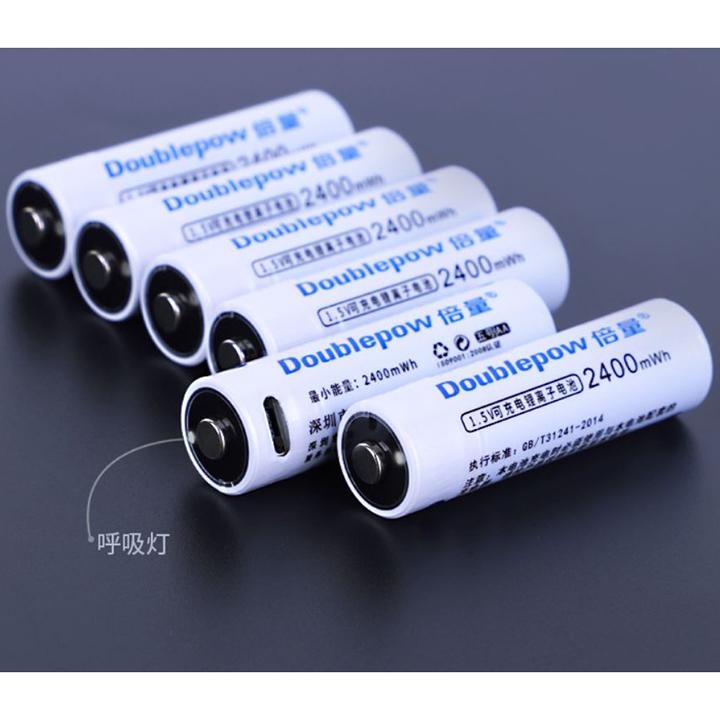 Pin tiểu sạc AA 1.5v Doublepow có cổng sạc Micro USB