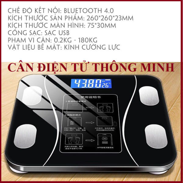 [ NEW ] Cân Điện Tử Thông Minh, Cân Mini Dành Cho Gia Đình Có App Kiểm Tra
