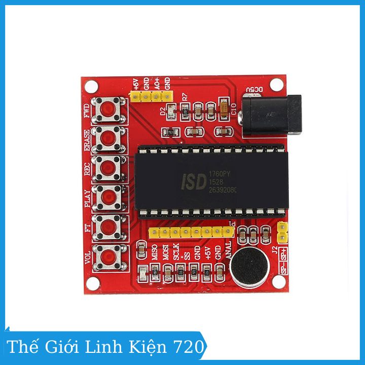 Module ISD1760 Thu Âm Thanh - Phát Âm Thanh 75s