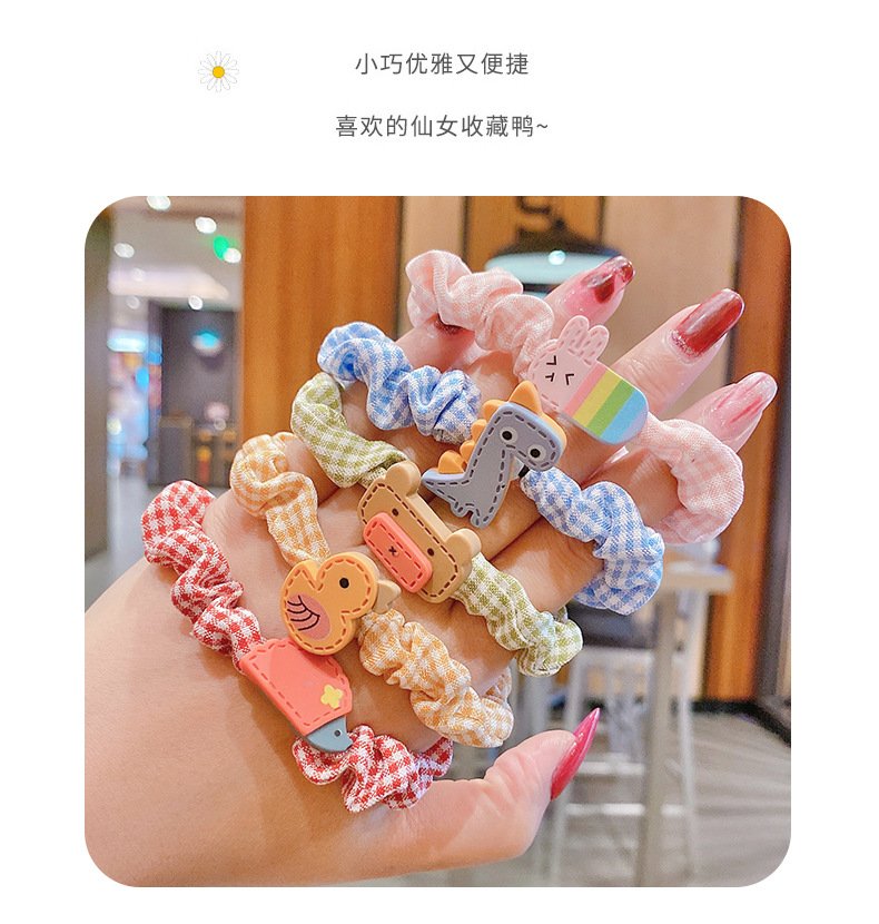Dây buộc tóc, cột tóc scrunchies hoa quả dễ thương gắn icon