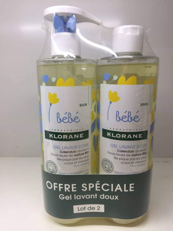 Sữa tắm gội 2 trong 1 Bebe Klorane Pháp cho bé giá lẻ 1 chai