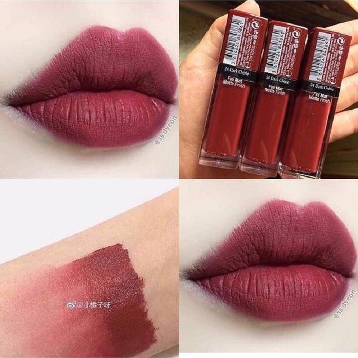 [HCM]Son Bourjois Velvet 24 Dark Chérie đỏ đậm cherry