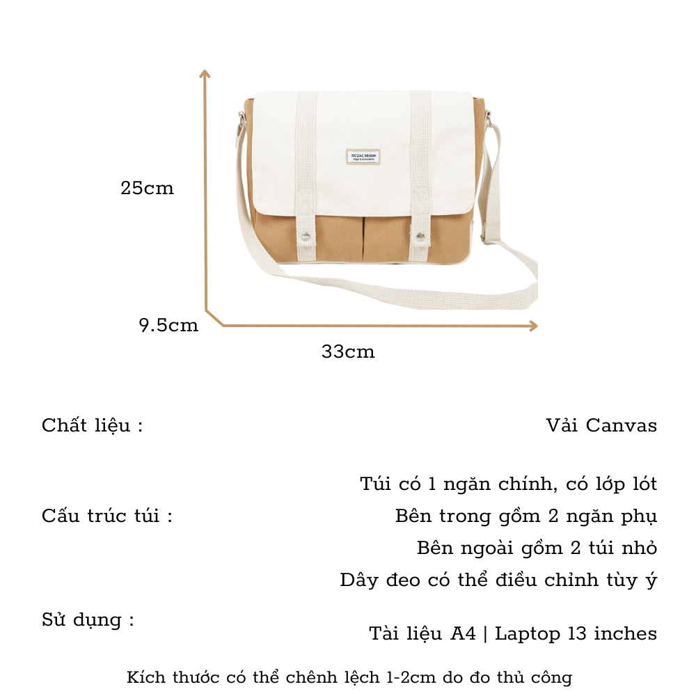 Túi đeo chéo Doni Ziczac Design