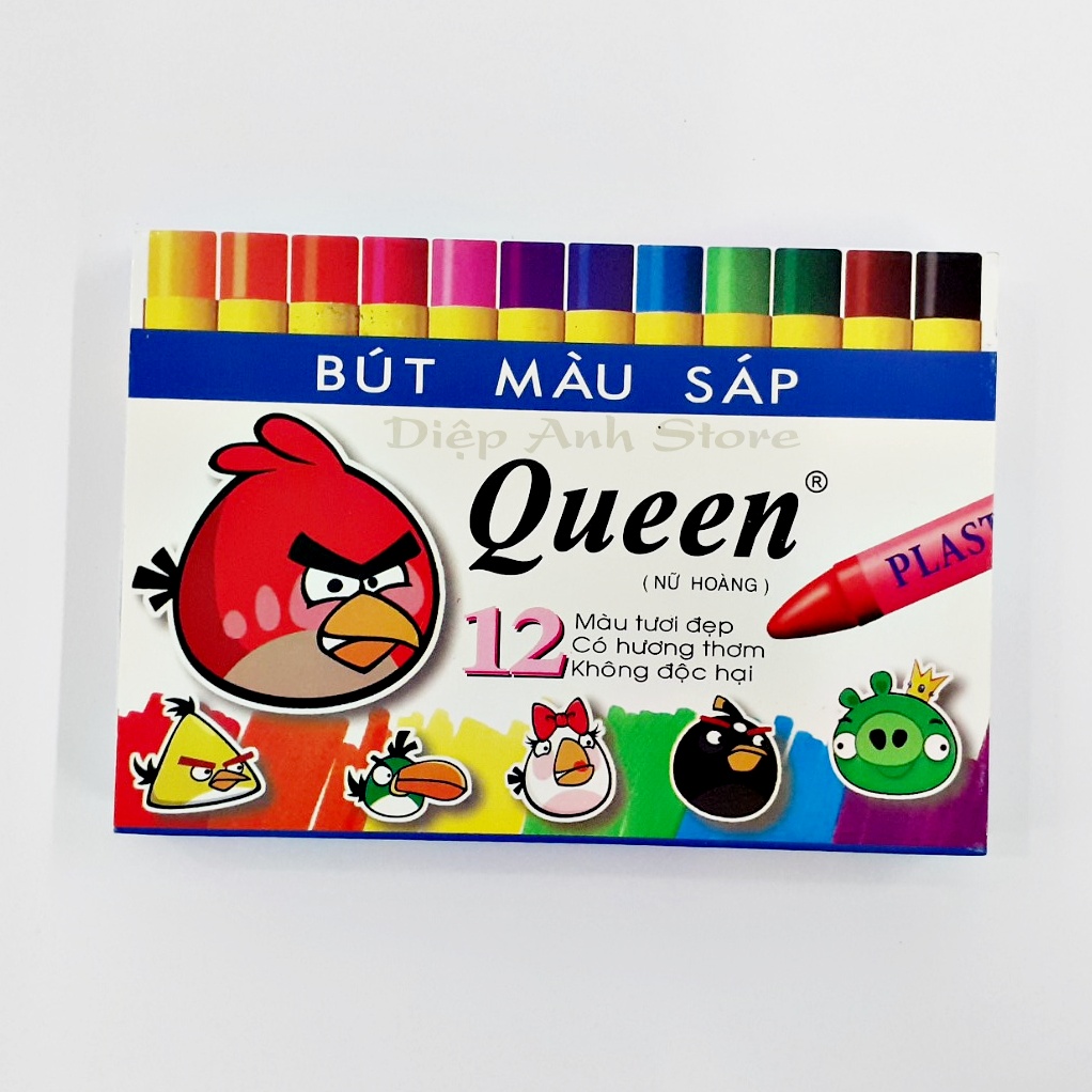 Bút sáp màu Queen - Thiên Long(Màu tươi sáng, không độc hại)