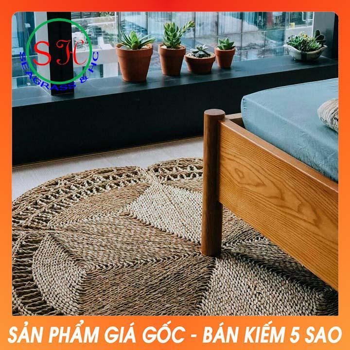 Thảm cói múi hoa trang trí chụp ảnh decor nhiều size