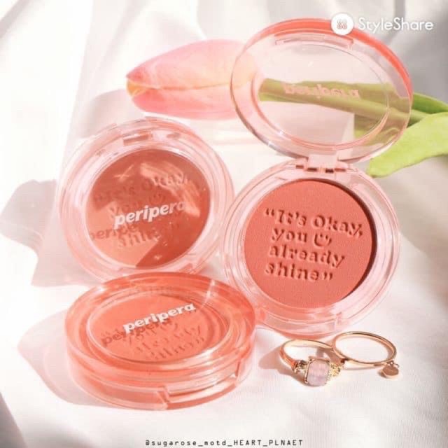Phấn má hồng PERIPERA PURE BLUSHED SUNSHINE CHEEK