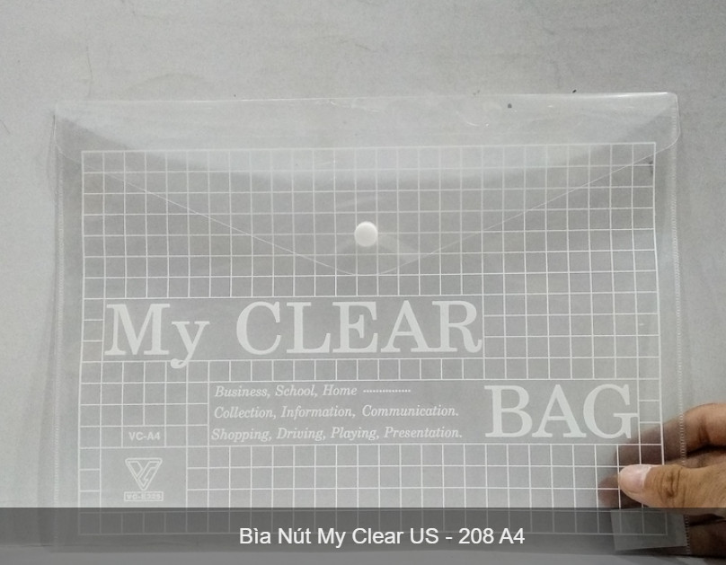 [HCM]Bìa nút F4 My Clear trắng (1 bìa)