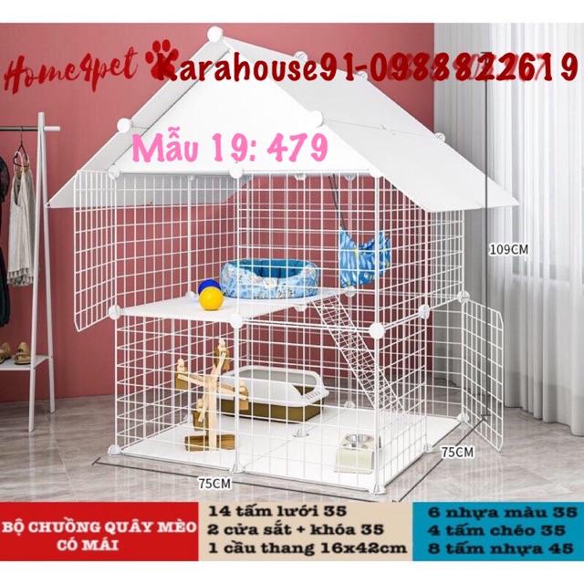 Chuồng mèo- chuồng chó lắp ghép đa năng bằng lưới sắt tĩnh điện