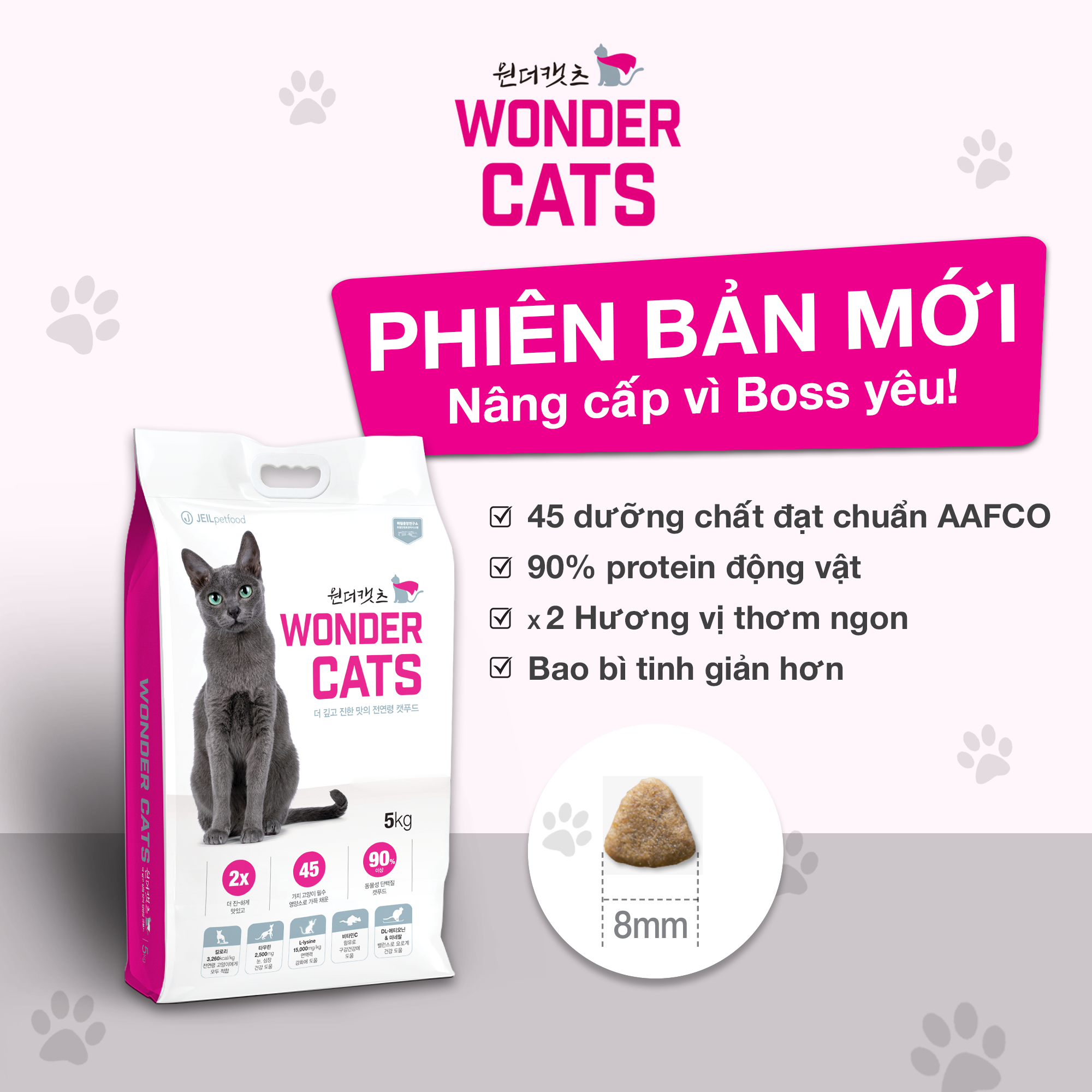 Hạt cho mèo mọi lứa tuổi wonder cats -