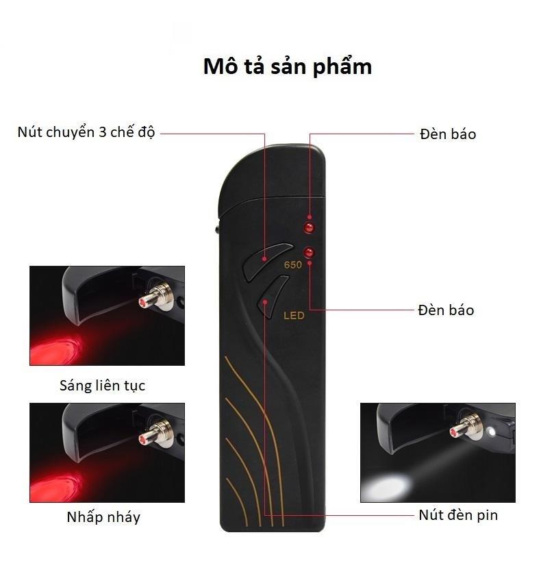 Bút soi lỗi sợi quang SGV 15km dùng pin sạc tiện lợi