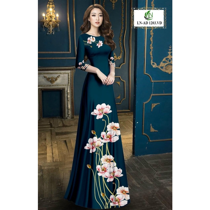 Áo Dài Hoa May Sẵn Đủ Size