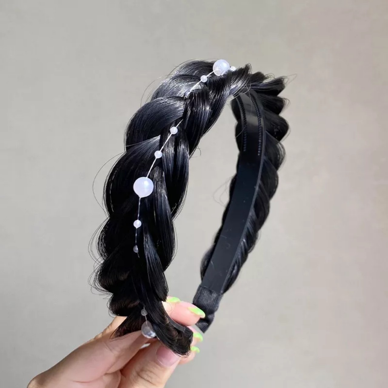 Bờm Tết Tóc Rối Gắn Ngọc Hot trend Cho Nữ