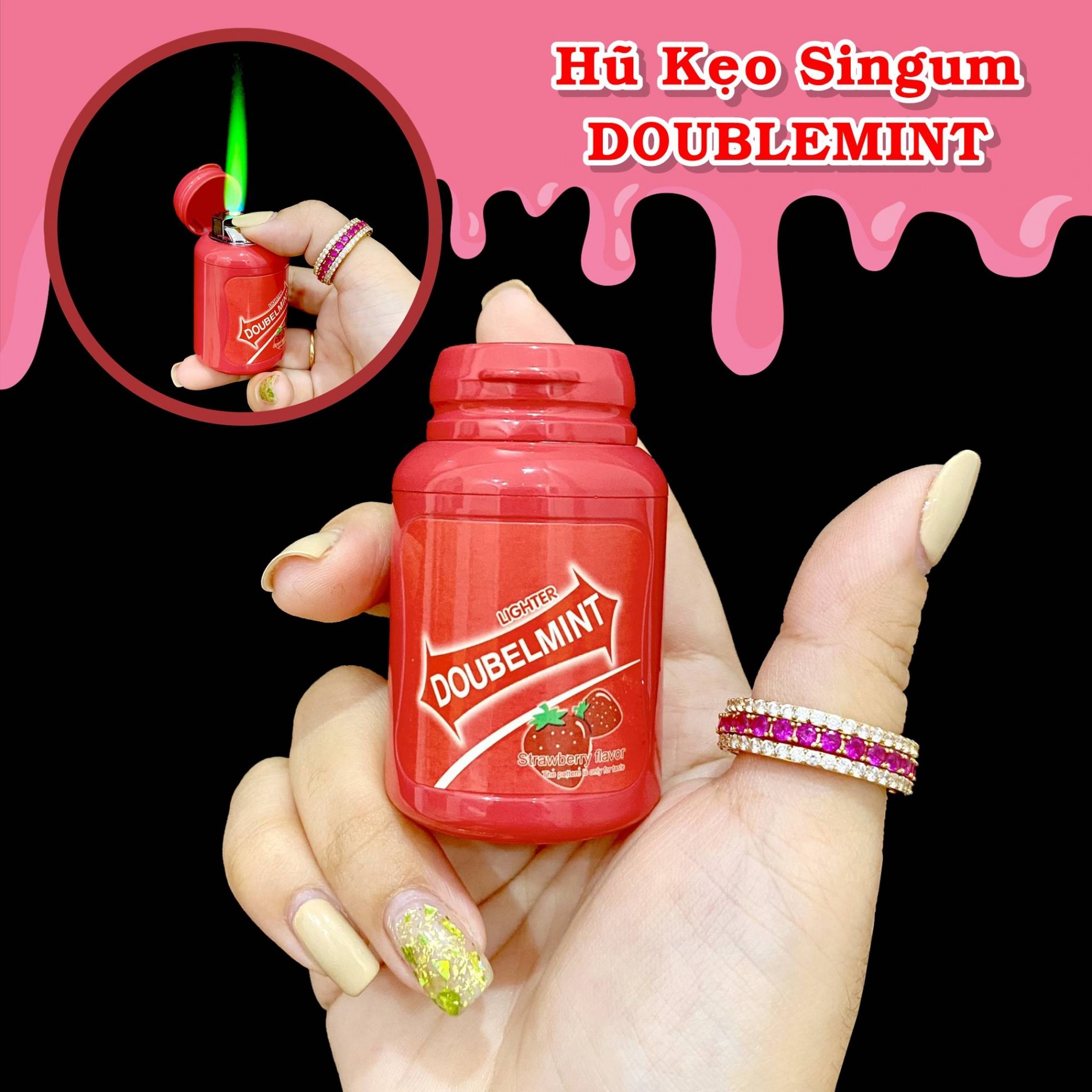 BẬT LỬA KHÈ HÌNH HŨ KẸO SINGUM  (FULLBOX) - (XÀI GAS)