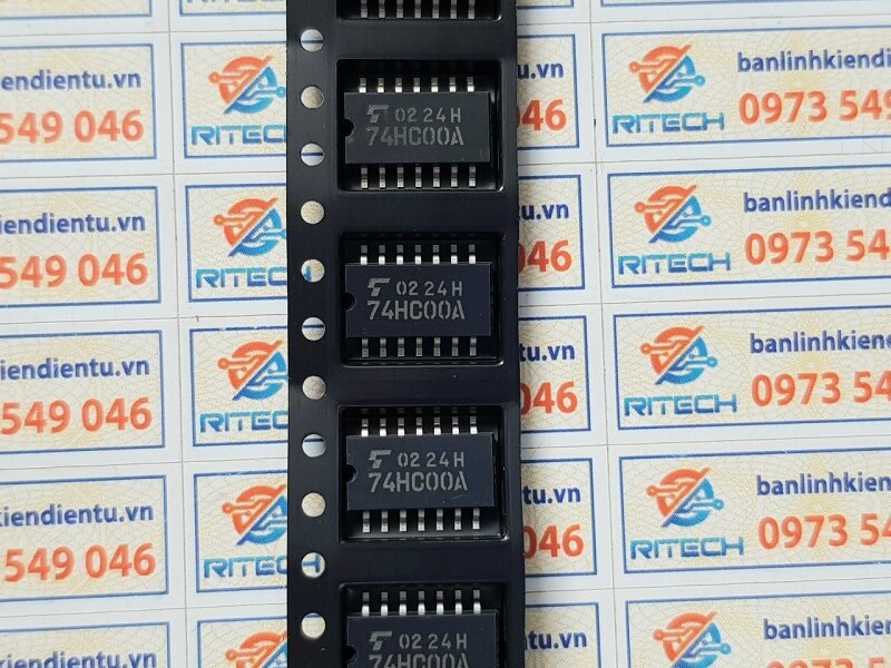 74hc00a 74hc00 ic số sop-14 kích thước 5.2mm