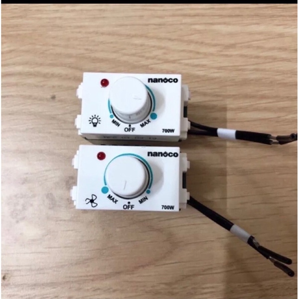 Chiết áp (dimmer) quạt, đèn Nanoco hàng chính hãng.