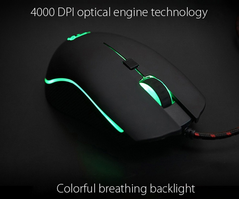 Motospeed V40 USB Wired Gaming Mouse 6 Button Optical with LED Backlit Display Pro Gamer For PC Laptop Desktop Computer Game