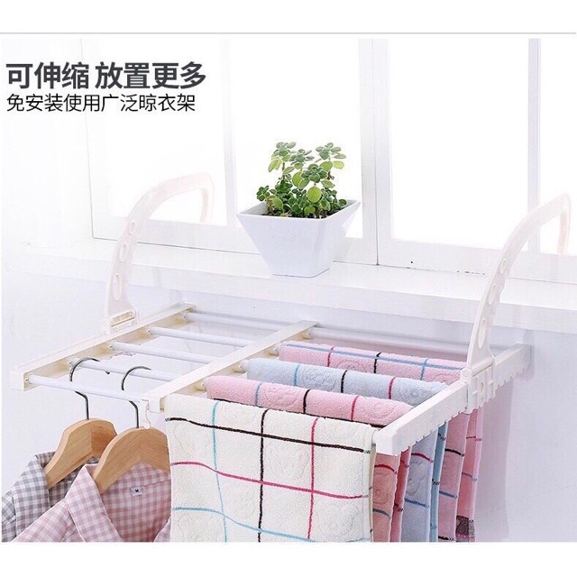 Giá phơi đồ đa năng treo ban công, cửa sổ
