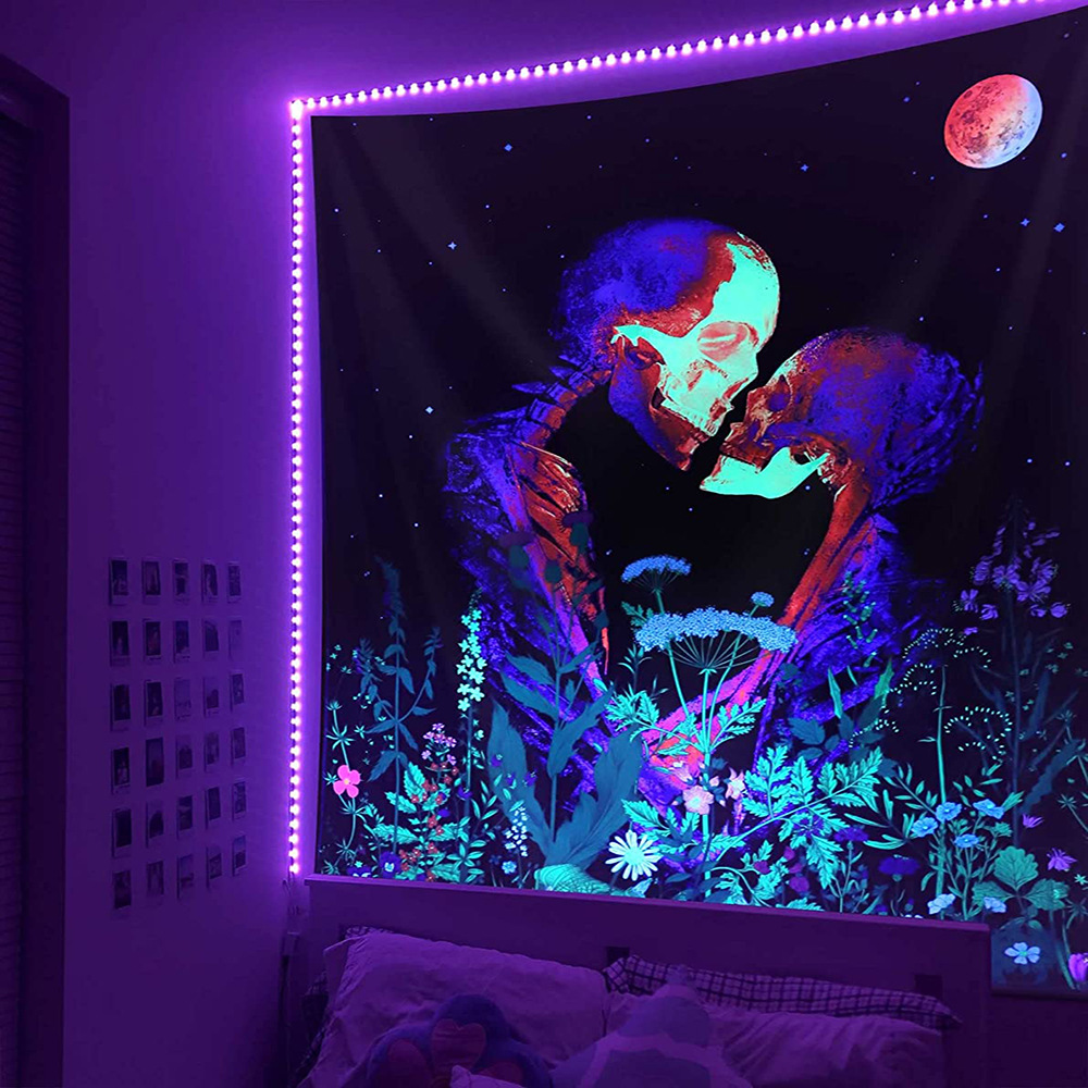 Fluorescent Tapestry UV Home Room Tapestry Live Background Cloth