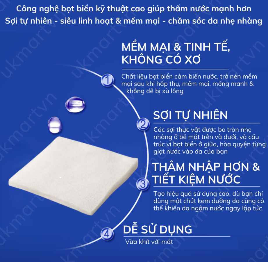 BÔNG TẨY TRANG MỀM MẠI S SELECT NHẬT BẢN (TÚI 225 MIẾNG)