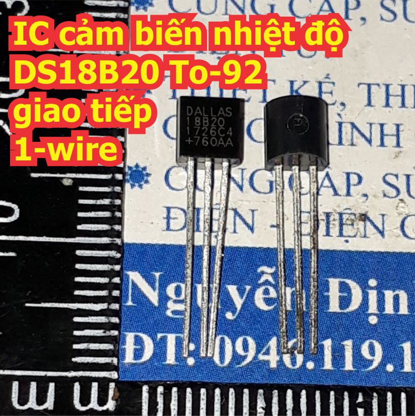 3 con ic cảm biến nhiệt độ ds18b20 18b20 to-92 giao tiếp 1-wire kde3117