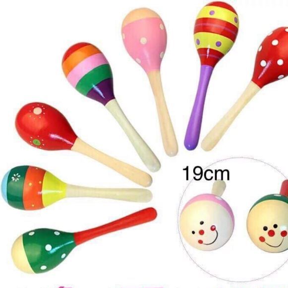 Lục Lạc Gỗ Tròn Size To Cho Bé 19cm