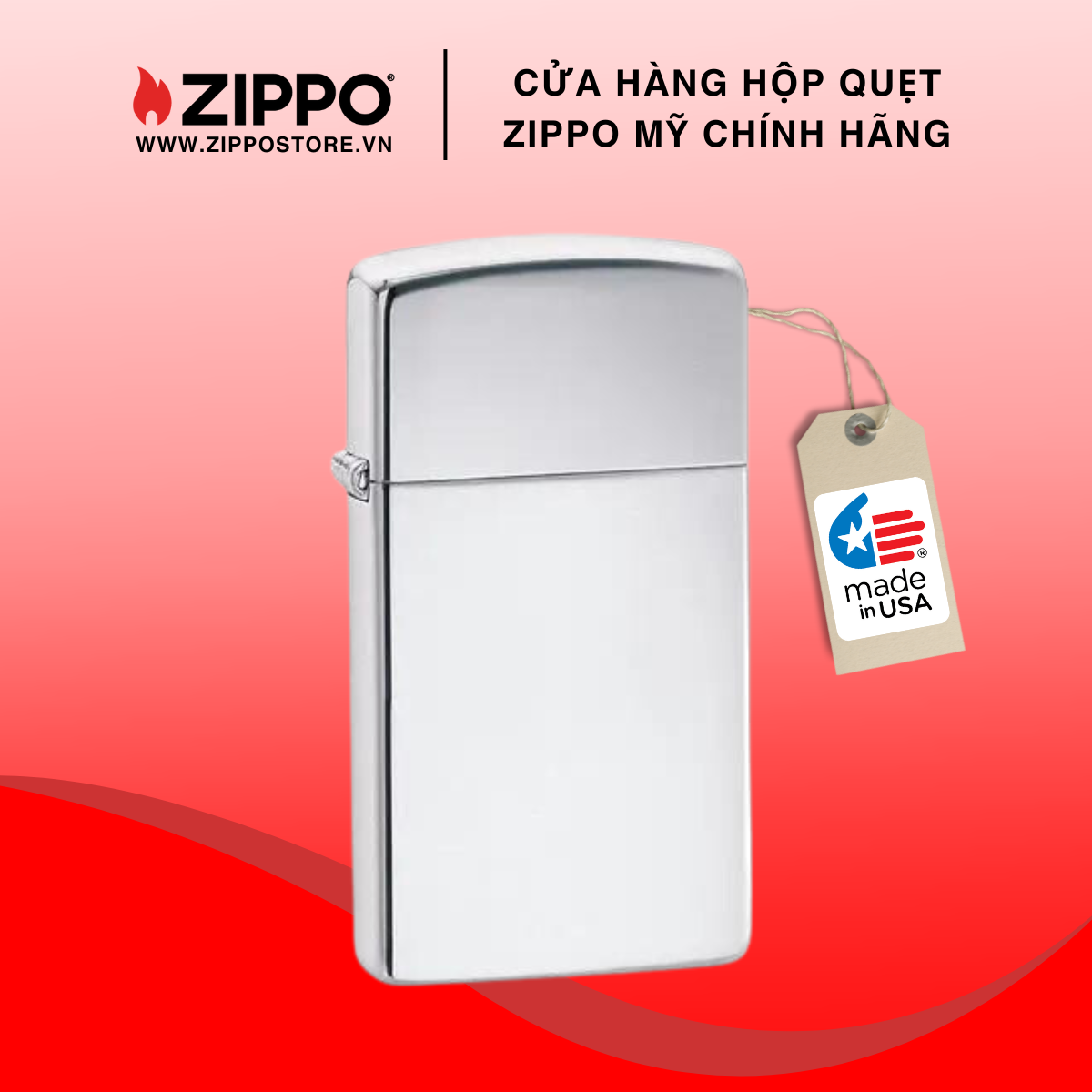 Bật Lửa Zippo Slim Armor High Polished Chrome 1606