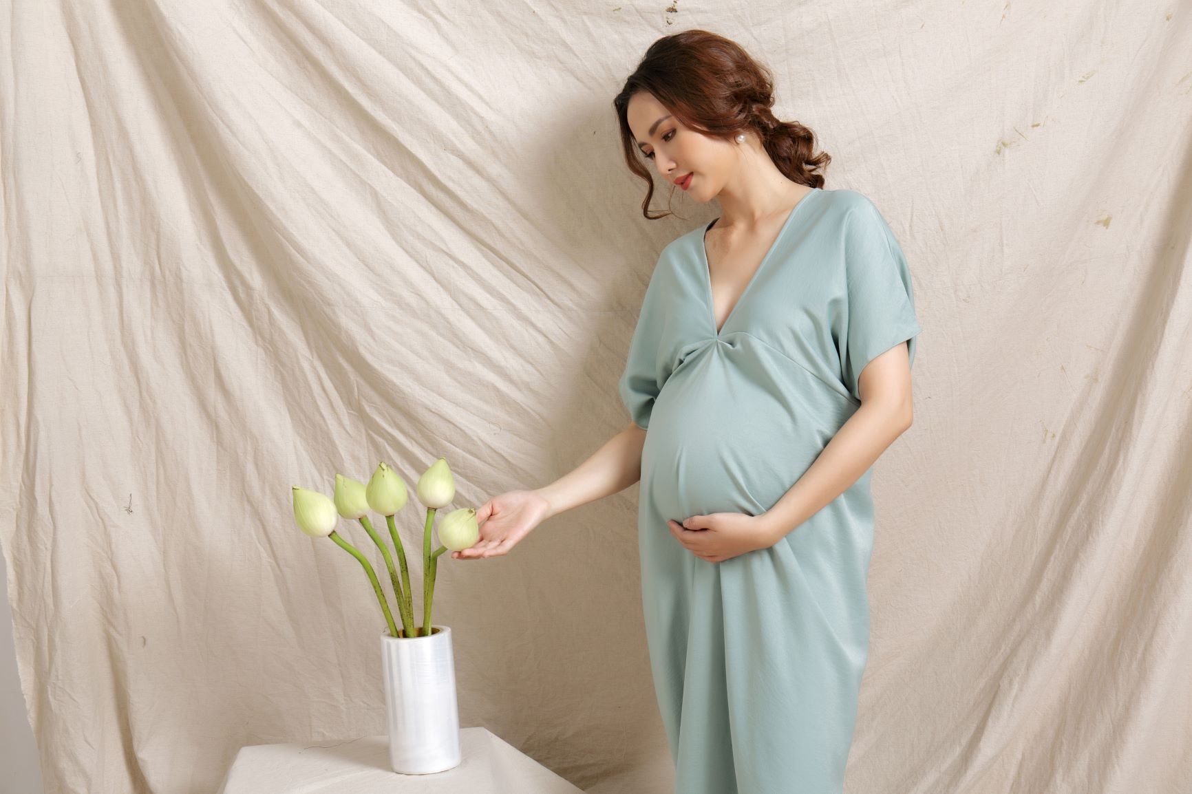 Đầm Bầu SACHIMOM - Váy Lụa Bầu LILY DRESS