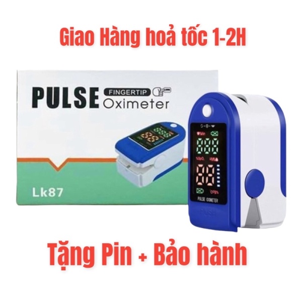 Máy đo SPO2, Máy đo nồng độ oxy trong máu và đo nhịp tim cầm tay LK87- Tặng kèm pin + dây đeo