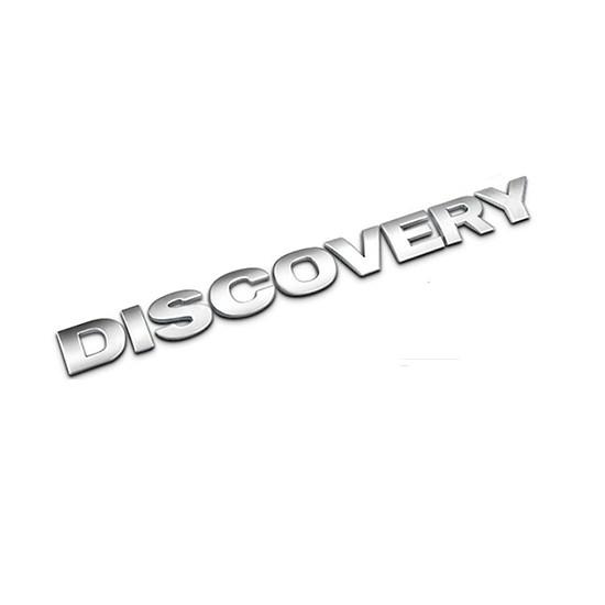 Tem dán oto chữ Discovery 3D nổi mạ bạc