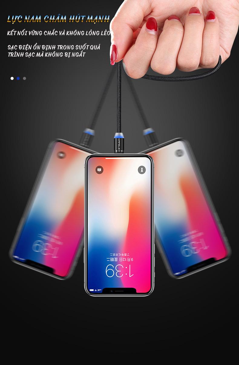 [HCM]Cáp Sạc nhanh Từ Hít Nam Châm cho thiết bị Lightning / Micro USB / TYPE-C