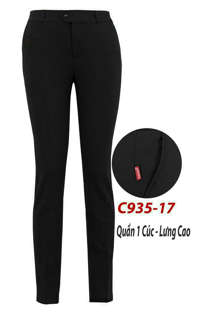 Quần tây Thái Hòa lưng cao 1 nút vải co giãn C935 đủ màu
