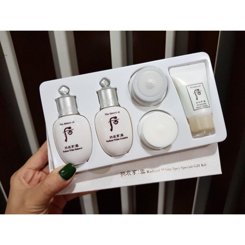[HCM]Set Whoo Radiant White Dưỡng Trắng da, Giảm Thâm Nám và Chống Lão Hóa ( 5 sản phẩm)