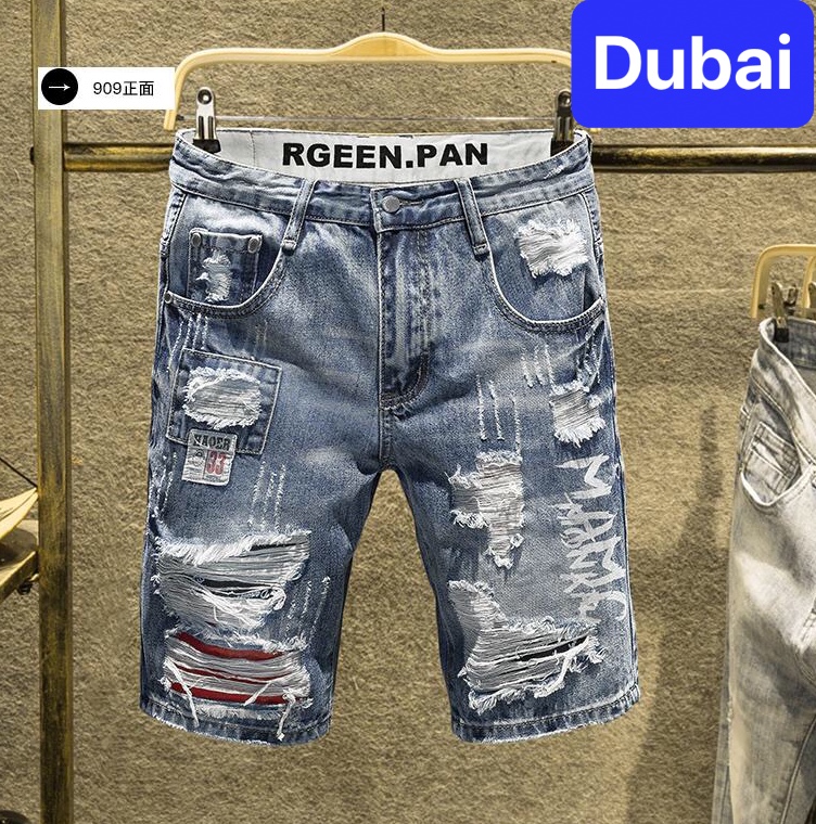 QUẦN SỌT SHORT LỬNG JEAN NAM CHẤT BÒ XANH LÓT VẢI ĐỎ KIỂU MỚI NHẬT BẢN CAO CẤP HOT TREND NHẤT 2023 DB-31 DUBAI FASHION