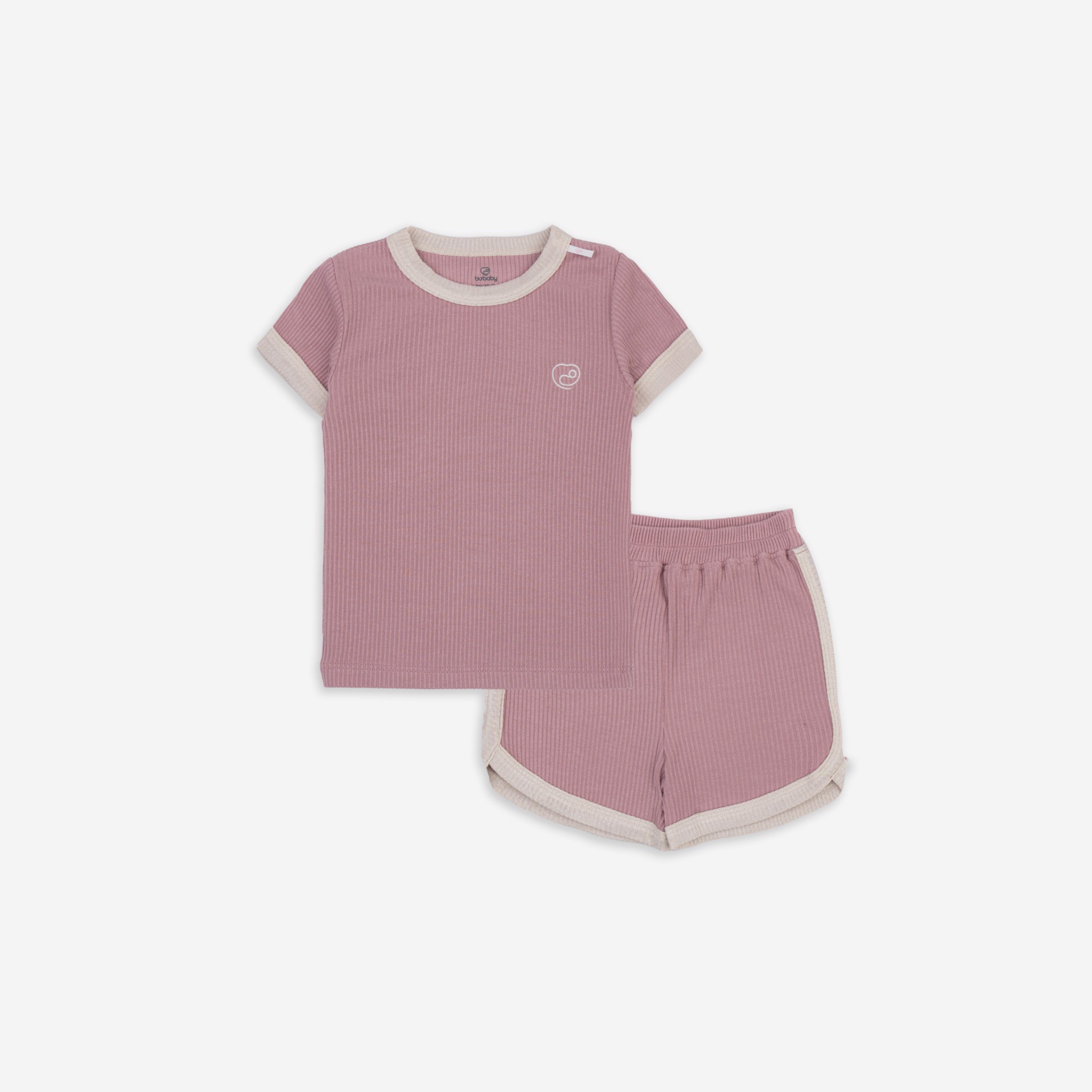 Bộ cộc tay cài vai Bu, Bu baby modal gỗ sồi 6m - 4y